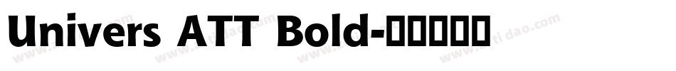 Univers ATT Bold字体转换
